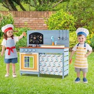 Wooden Toy Playset Outdoor Mud Kitchen for Kids Aged 3-8