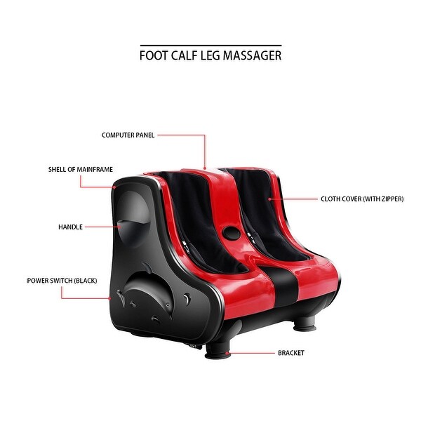 Costway shiatsu kneading rolling vibration heating foot calf leg massager clearance