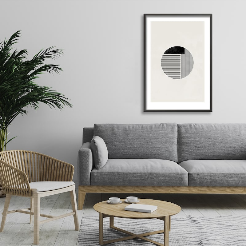 "Minimalist round" Framed Print Wall Art by 1X