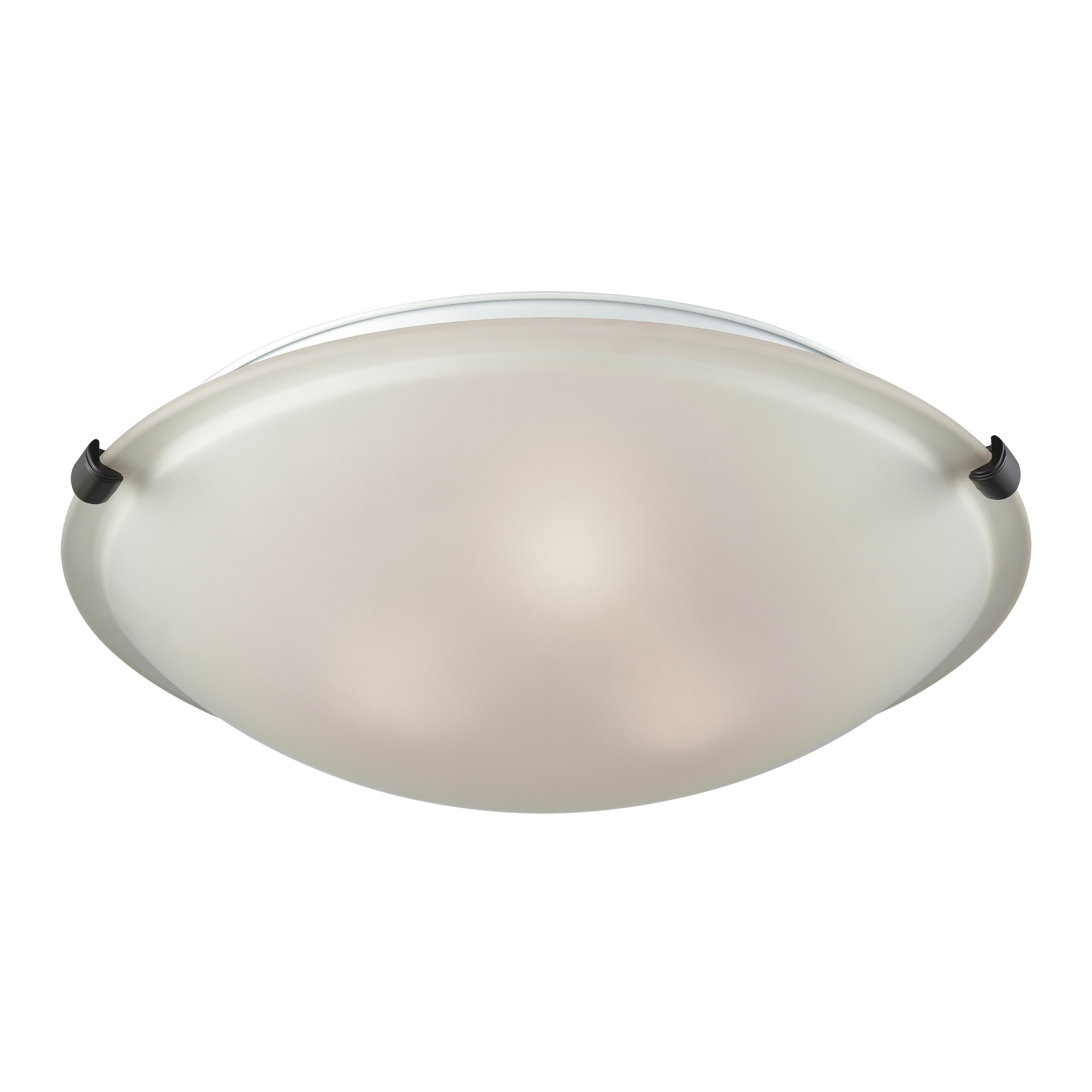 3-Light Flush Mount Ceiling Light Fixture with Dome Shade - 17" - Brushed Nickel
