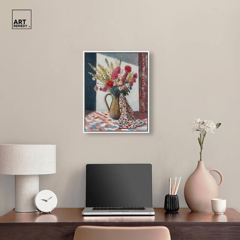 Draped in Flowers Canvas by Art Remedy