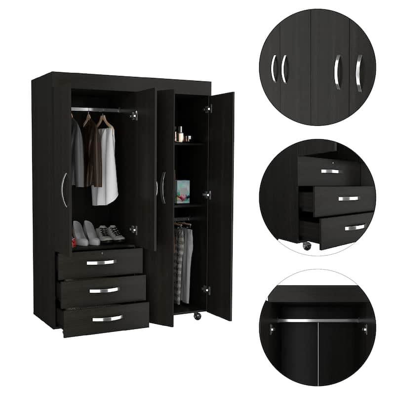FM Furniture Janeiro Armoire, with One Cabinet and One Hidden Drawer