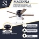 preview thumbnail 21 of 47, 52" MaCenna Indoor Traditional Farmhouse Ceiling Fan with Pull Chains, Dry-Rated