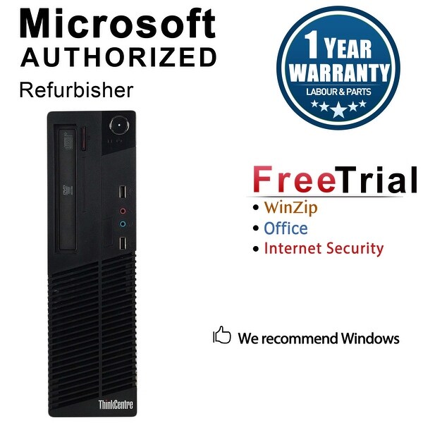 Lenovo ThinkCentre M72E Desktop Computer SFF Intel Core I5 3470 3.2G 8GB DDR3 1TB Windows 10 Pro 1 Year Warranty (Refurbished)