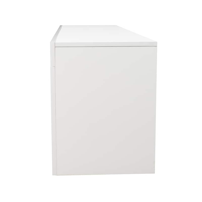62.99" TV Stand with LED Lights, Two Drawers and Open Shelves for TVs Up to 60"