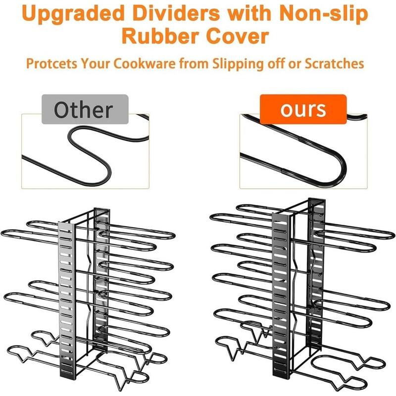 Metal Pull-Out Cabinet Organizer, No-Tool Sliding Shelves for Kitchen