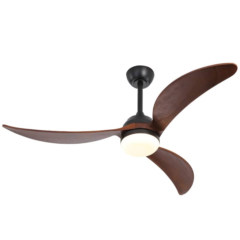 Sofucor 45 Inch Ceiling Fan with Light and Remote,Indoor/Outdoor with 3-Timer,Low Profile Quiet for Bedroom Living Room Patio