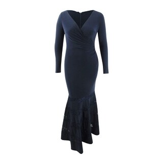 Ralph lauren lace panel jersey gown clearance