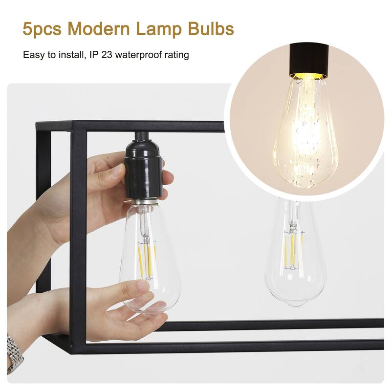 Industrial 5-light Metal Steel Cage Ceiling Lamp