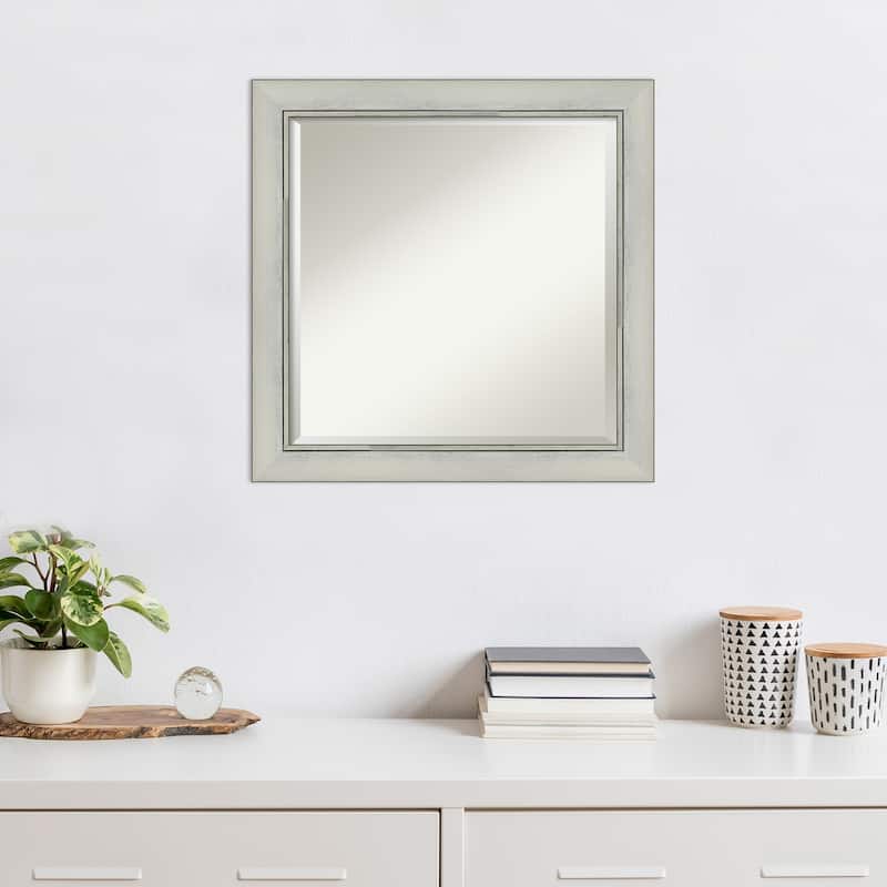 Beveled Wall Mirror - Flair Polished Nickel Frame
