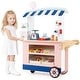 preview thumbnail 4 of 23, Costway Kids Snacks & Sweets Food Cart Kids Toy Cart Play Set with 30 - See Details Pink