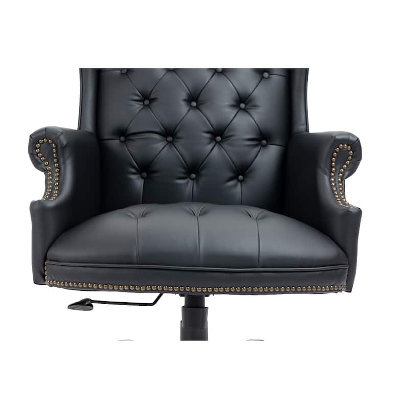 High Back Executive Office Chair, Work Chair with Nail Head Trim and Thick Padded Seat, Ergonomic Wingback PC Chair