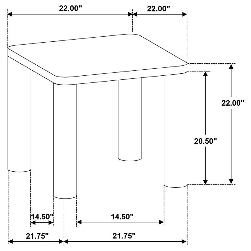 Castlewood Engineered Wood Accent Side End Table - 22" x 22" x 22"