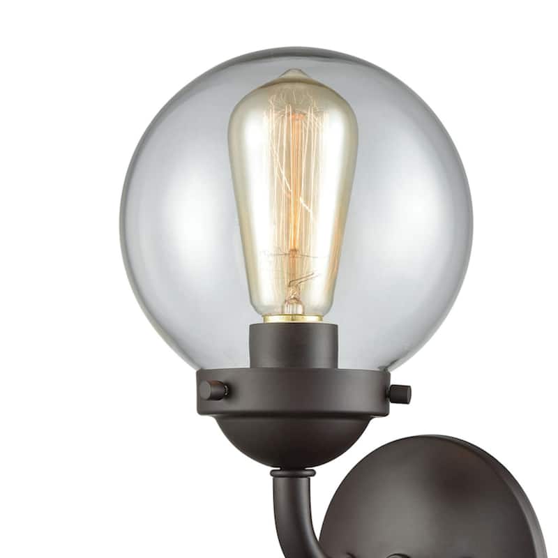 Beckett 12-inch High 1-Light Sconce in Oil Rubbed Bronze with Clear Glass