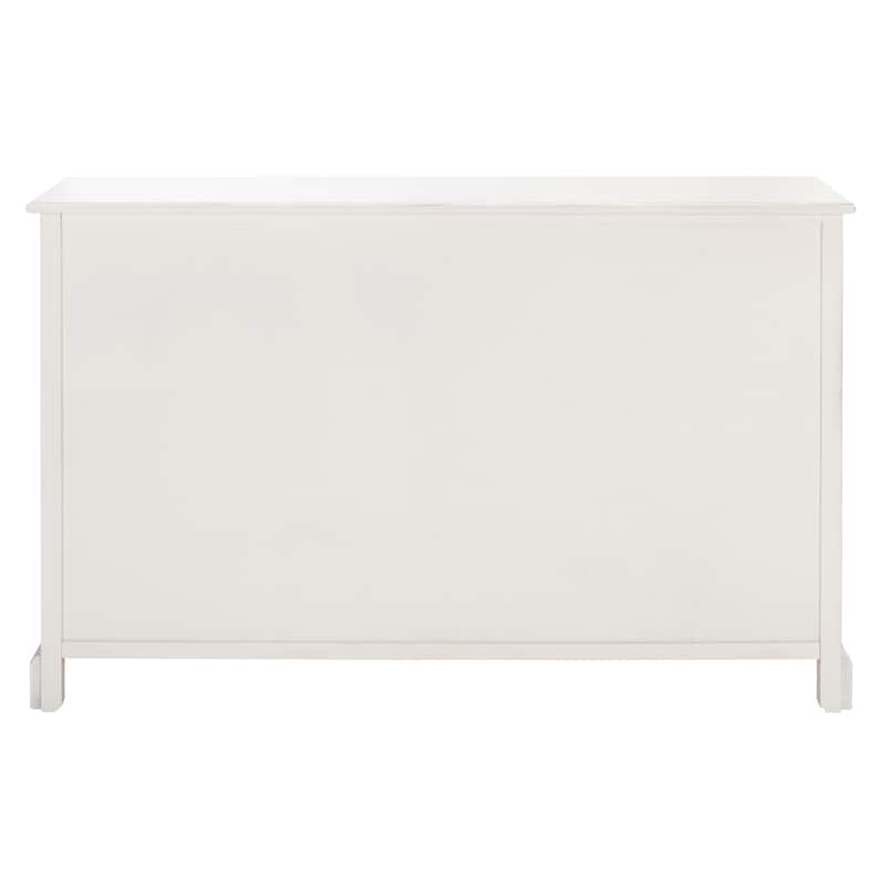 SAFAVIEH Carolyne Distressed White 2 Door 3-Drawer Sideboard. - 45" W x 11" D x 30" H - 45Wx11Dx30H