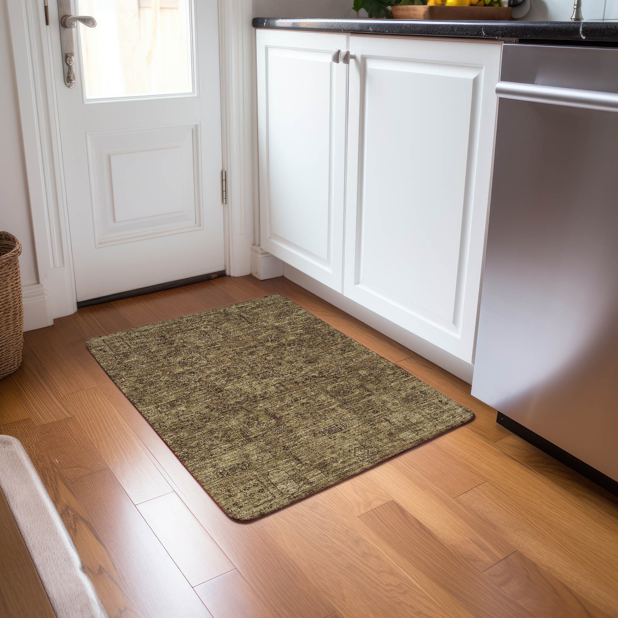 Machine Washable Indoor/ Outdoor Chantille Vintage Traditional Rug