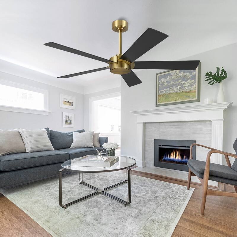 MLiAN 54 inch 5 Blades Indoor Ceiling Fan Remote Control 6-Speed DC - N/A