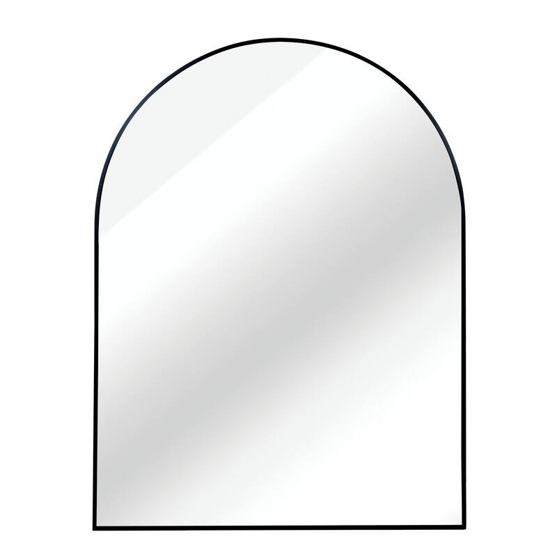 30x40 Inch Metal Framed Arched Bathrrom Mirror for Wall