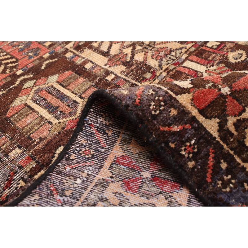 ECARPETGALLERY Hand-knotted Antalya Vintage Brown Wool Rug - 4'4 x 6'7