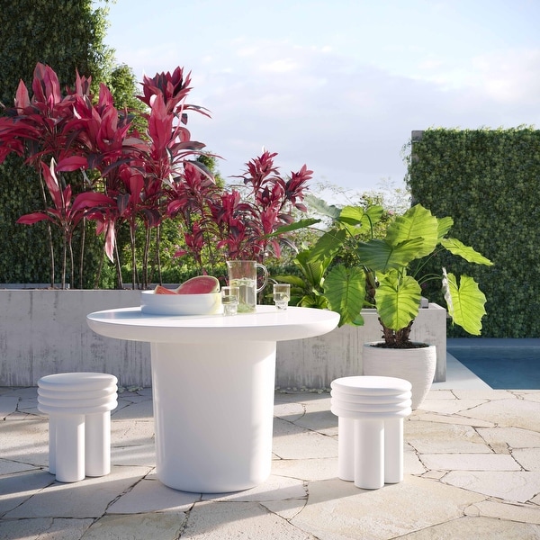 Delta Ivory Concrete Side Table. Opens flyout.
