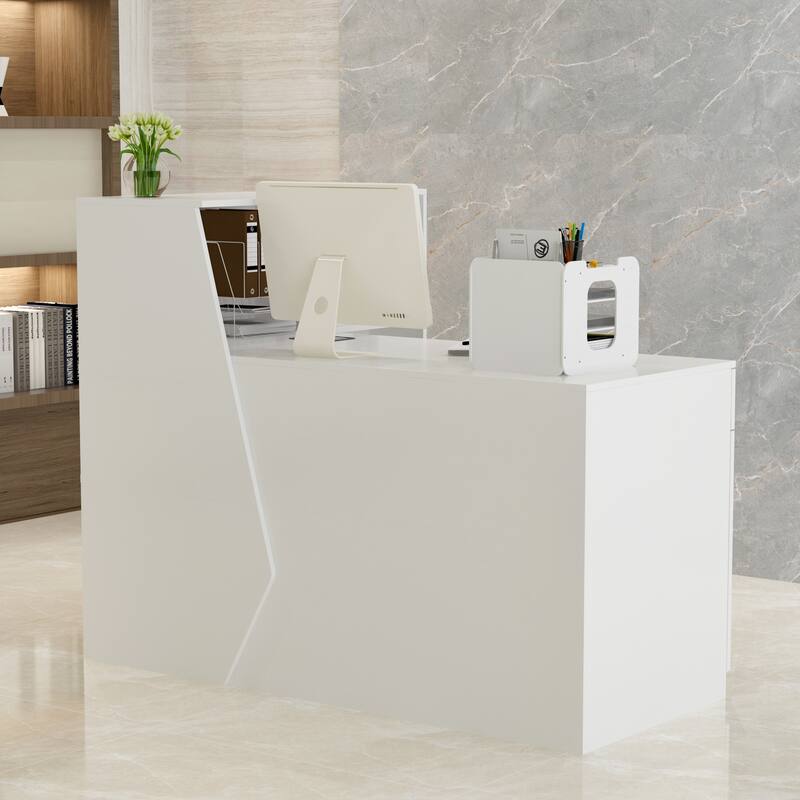 Kerrogee L-Shape Laminate Reception Desk Computer Desk