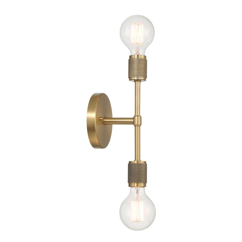 Maxim Metal Exposed 2-Bulb Wall Sconce - 6.4"L x 5.0"W x 19.0"H