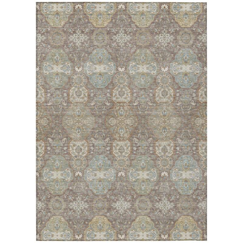 Machine Washable Indoor/ Outdoor Traditional Tracey Chantille Rug
