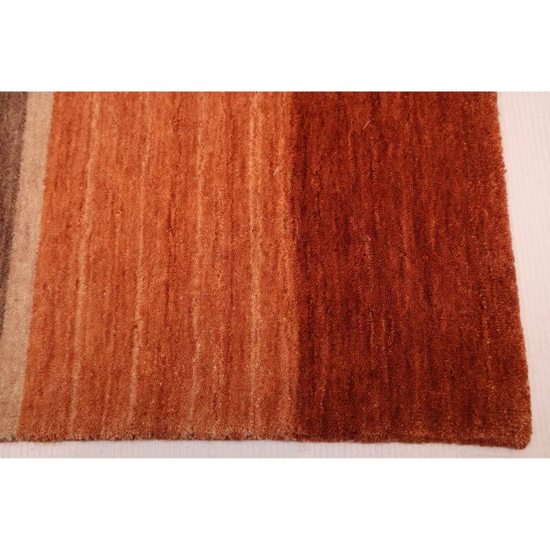 ECARPETGALLERY Hand Loomed Kashkuli Gabbeh Copper Wool Rug - 5'4 x 7'6