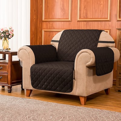 Subrtex Armchair Reversible Couch Cover Quilted Slipcover Furniture Protector