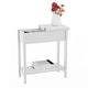 preview thumbnail 19 of 22, Hastings Home Narrow Flip Top End Table - 22.75” x 11” x 24”