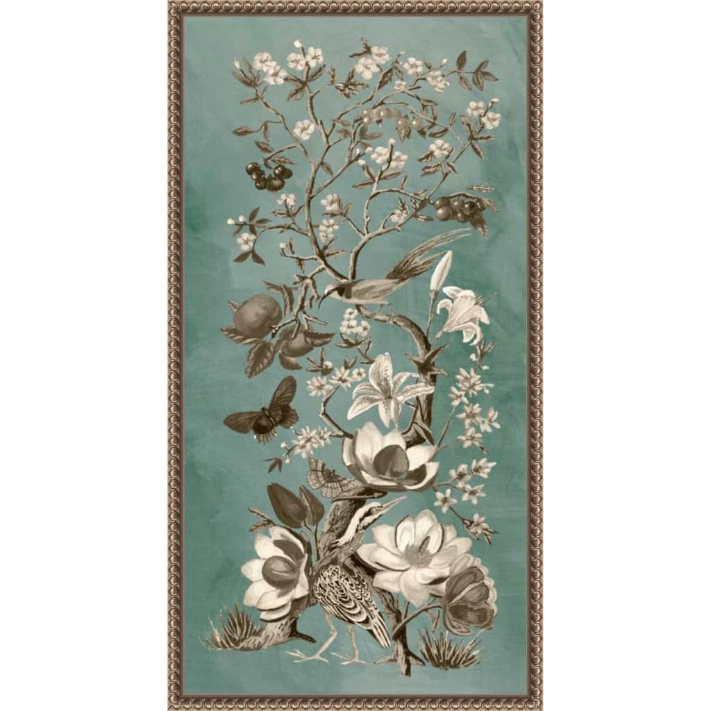 Chinoiserie Patina No. 2 by Naomi McCavitt (14 x 27 in.), Framed Canvas Wall Art Print