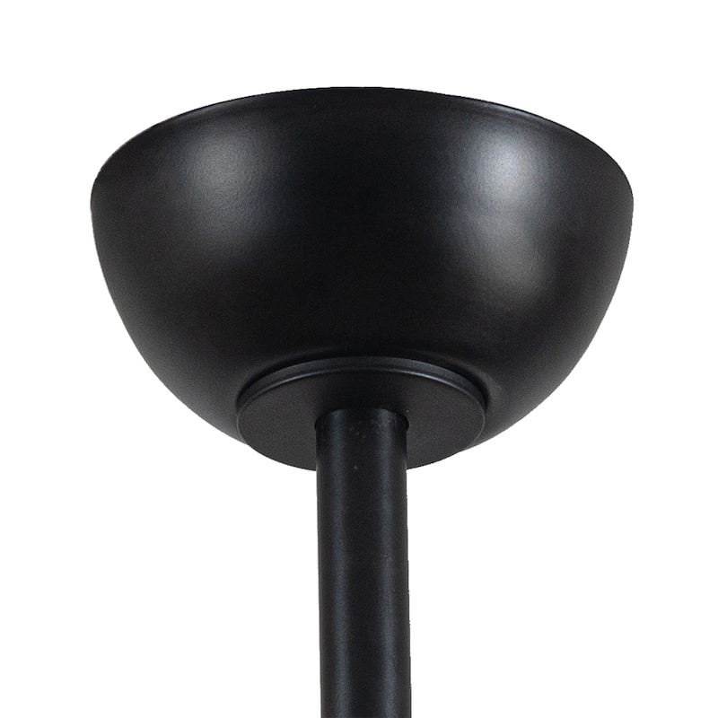 Cian Modern Antique Bronze Lighted Ceiling Fan with Wood Finish 3-Blades LED Remote Control - Black-Brown