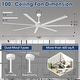 preview thumbnail 7 of 26, 100" Indsutrial Black/ Silver/ White Extra Larger HVLS Commercial Ceiling Fan with Remote - 100" Huge Fan