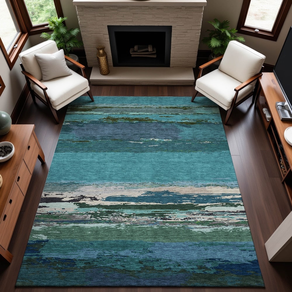 Premium Washable Super Soft Abstract Ombre Mayfield Rug