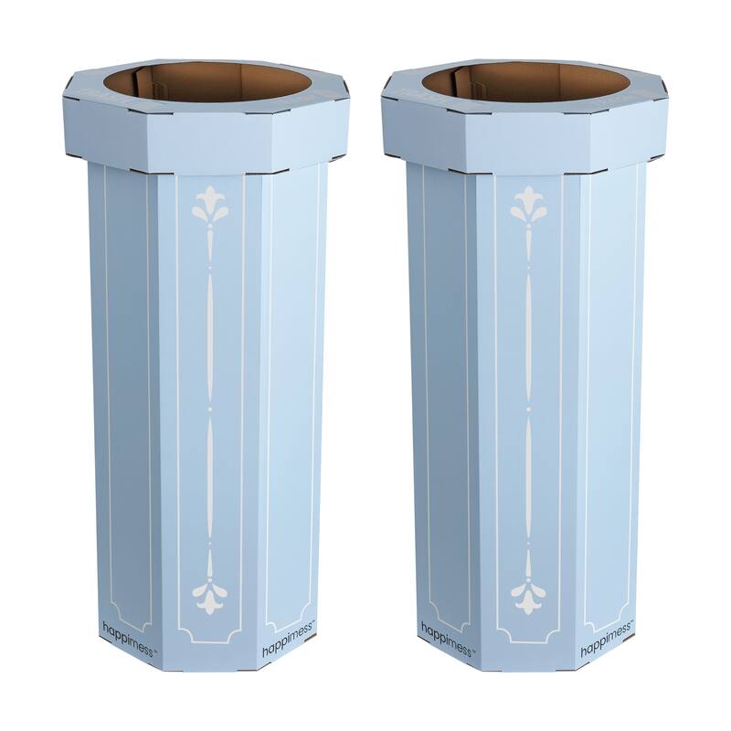 25-Gallon Disposable Cardboard Event Trash Can and Recycling Bin (Set of 2)