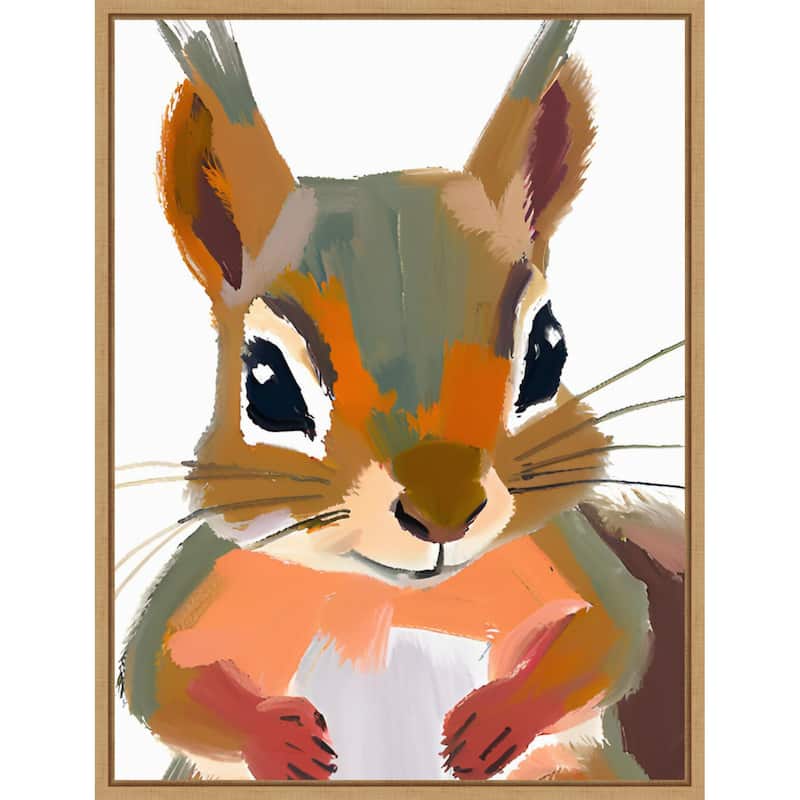 Squirrel by Ohkimiko Framed Canvas Wall Art