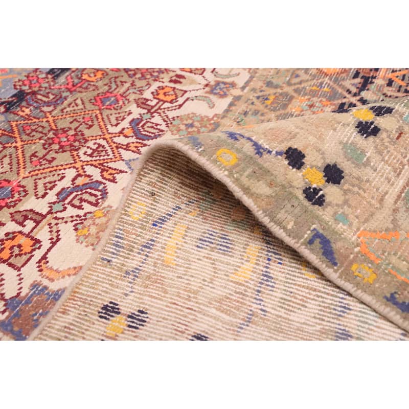 ECARPETGALLERY Hand-knotted Antalya Vintage Dark Navy Wool Rug - 4'6 x 10'6