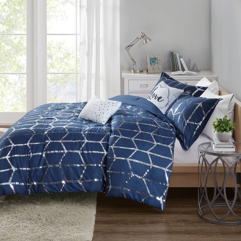 Intelligent Design Khloe 5-pc. Metallic Printed Comforter Set