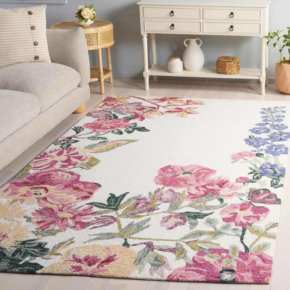 SAFAVIEH Handmade Jardin Felismina Floral Wool Rug
