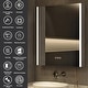 preview thumbnail 12 of 32, Rail Aluminum Recessed/Surface Mount Bathroom Medicine Cabinet with Mirror, Adjustable Brightness, Defogging & USB Port