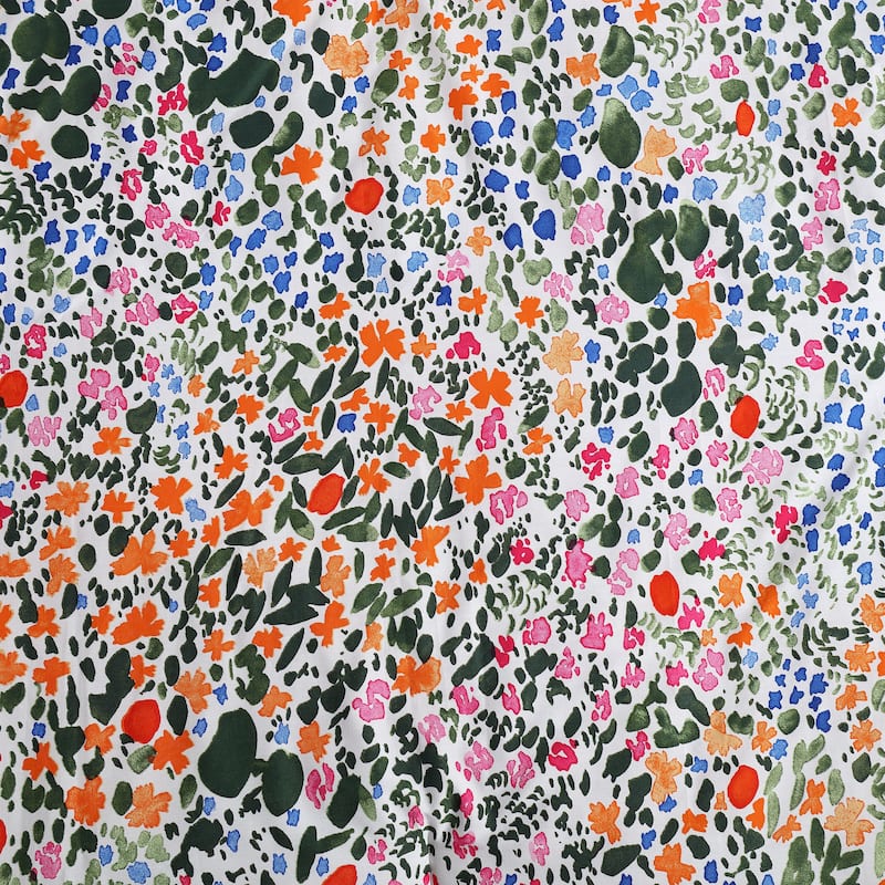 Marimekko Rantaniitty Cotton Orange Reversible Comforter Set