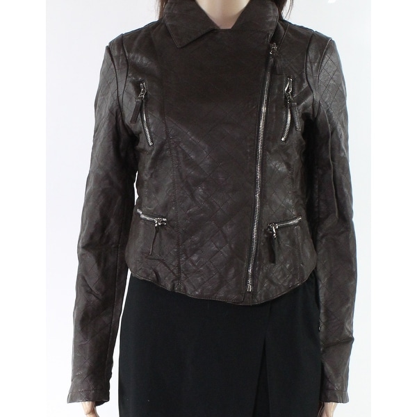 Downtown Coalition Brown Womens Size Medium M Motorcycle Jacket