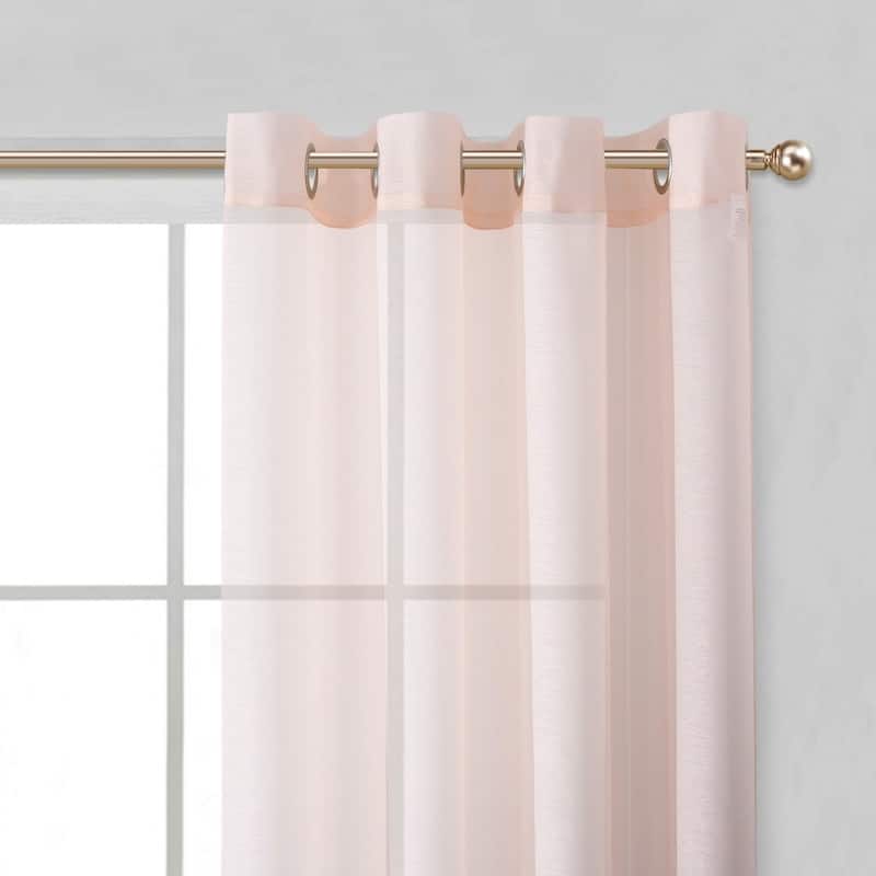 HomeRoots Set of Two 84" Blush Solid Modern Window Panels - 84" x 108"