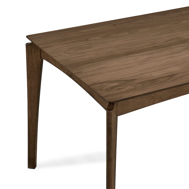 Wren Mid-Century 6-Seater Rubberwood Dining Table with Walnut Veneer by Christopher Knight Home