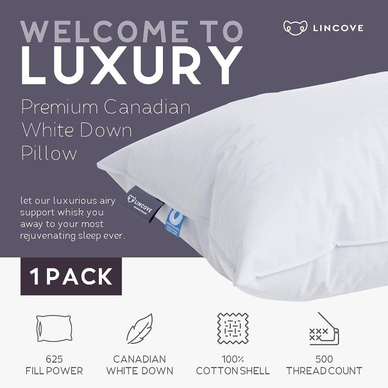 Lincove European Down Venus Pillow - 600 Fill Power - Count Shell