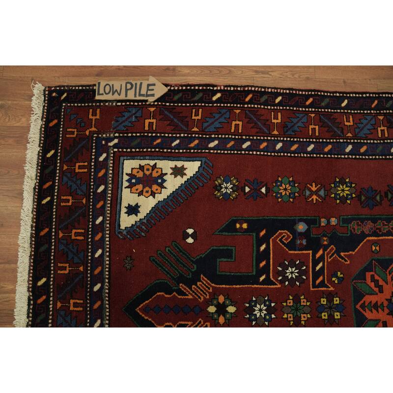 Hand Knotted Oriental 100% Wool Carpet Traditional Medallion Red Kazak Area Rug - 6' 6'' X 4' 4''