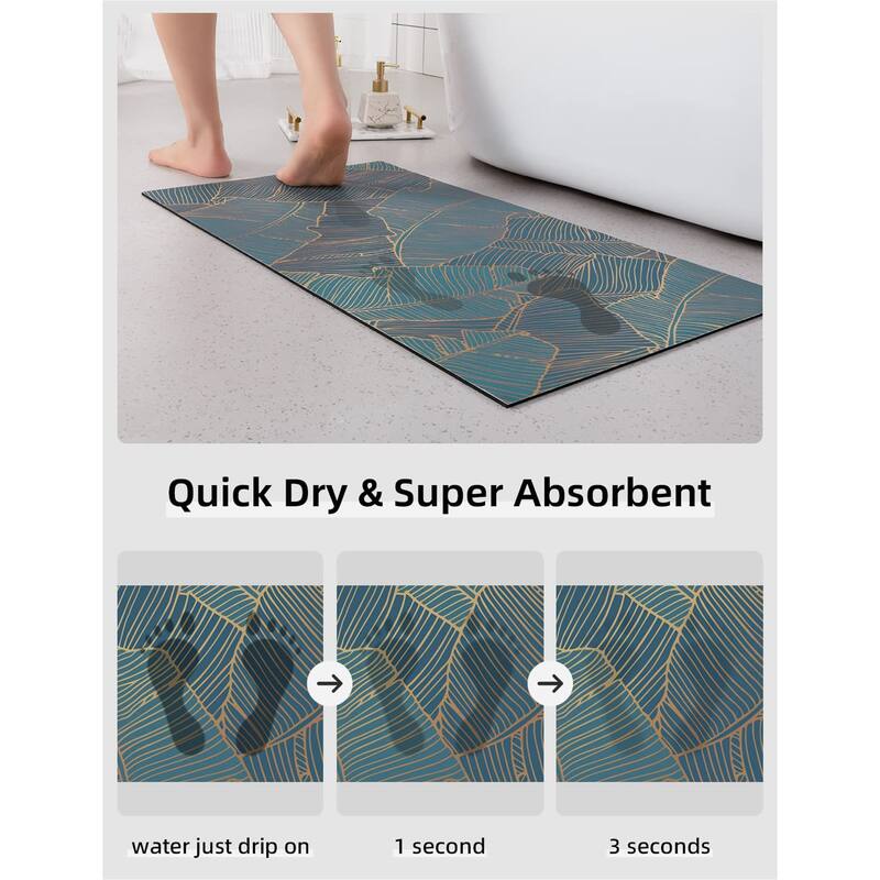 Bath Mat Rug-Thin Quick Dry