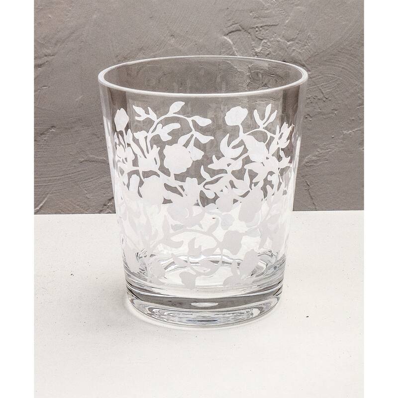 Abode Homewares Vines Acrylic Etch Drinking Glass - Clear - Set of 6