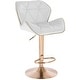 preview thumbnail 1 of 41, Modern Home Luxe Spyder Contemporary Adjustable Suede Barstool - Modern Comfortable Adjusting Height Counter/Bar Stool Single - White/Gold