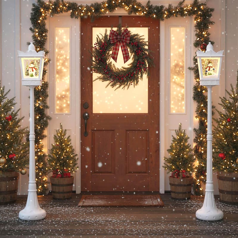 Costway 8 ft Musical Christmas Streetlight with Warm White LED Lights - See Details